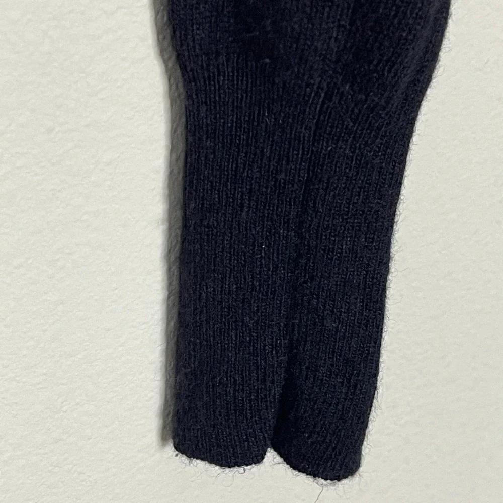 J. CREW WOMEN'S BLACK‎ CASHMERE  WOOL BLEND WRAP SWEATER SIZE XS
